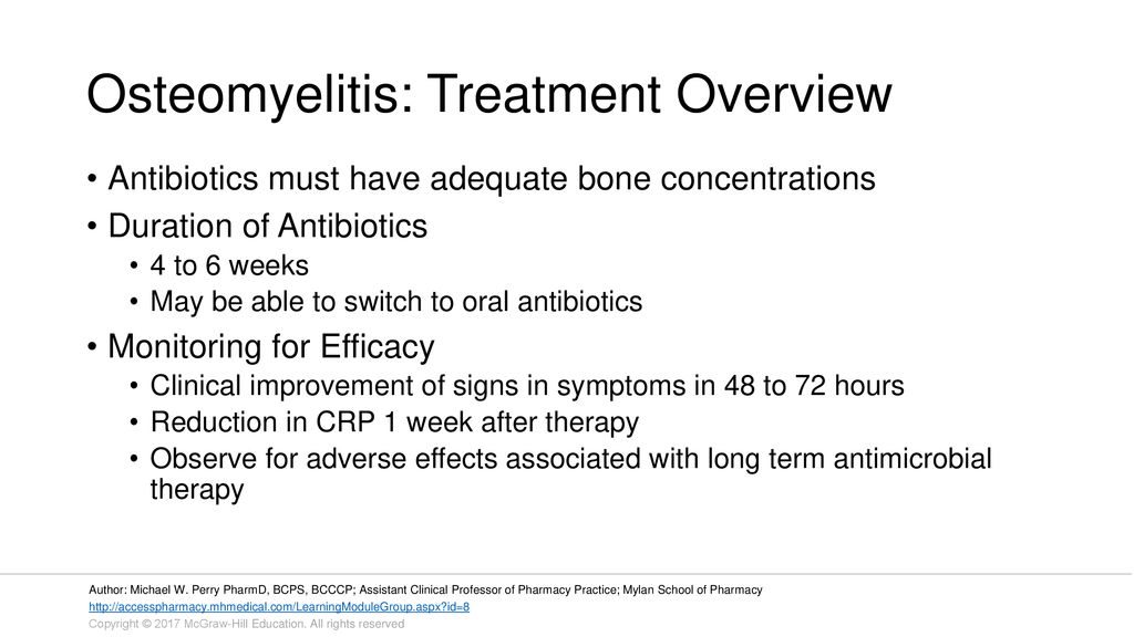 Infectious Disease I: Bone and Joint Infections - ppt download