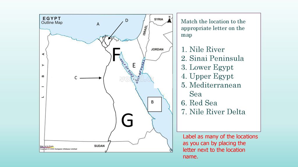 Nile River Sinai Peninsula Lower Egypt Upper Egypt Mediterranean Sea