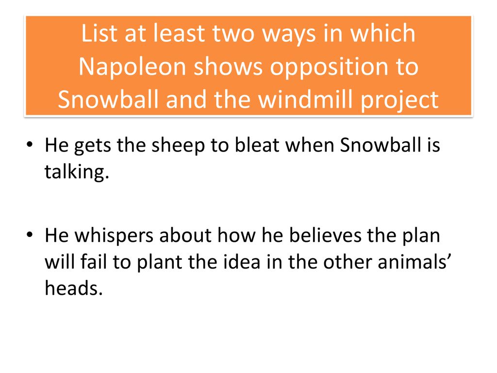 Animal Farm Chapter V. ppt download