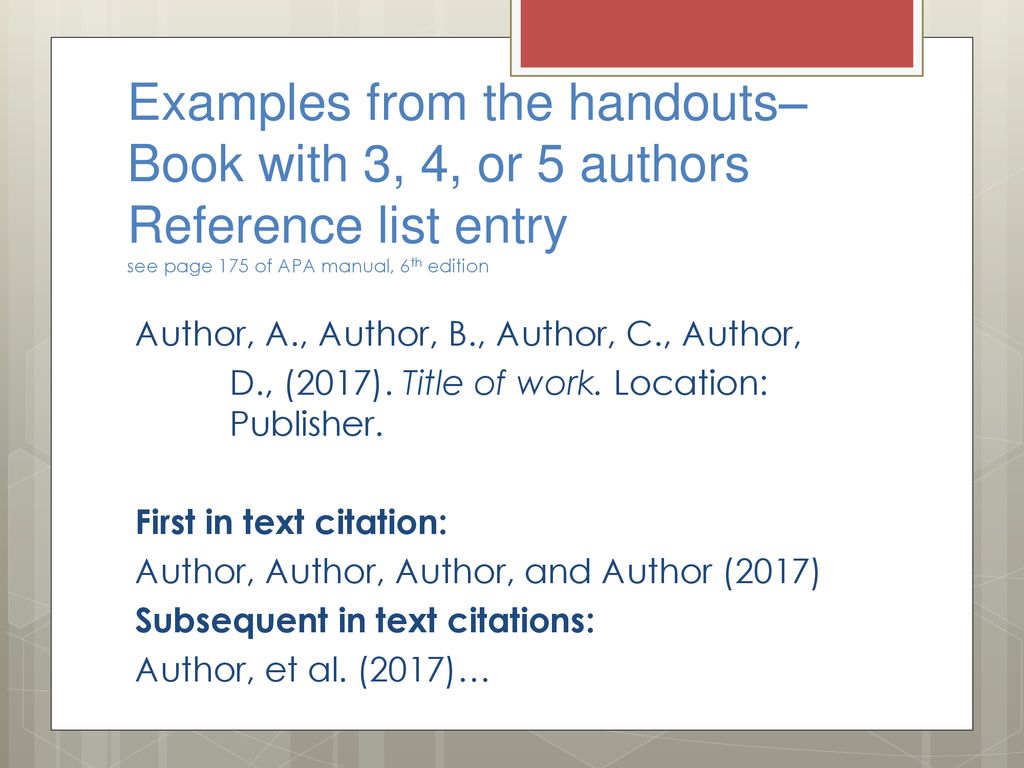 Apa Helps Connection Between In Text Citations And The Reference List Ppt Download