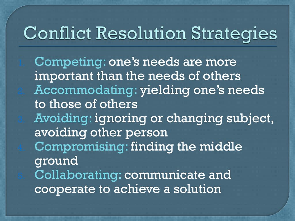 Good Social Health Conflict Resolution. - ppt download