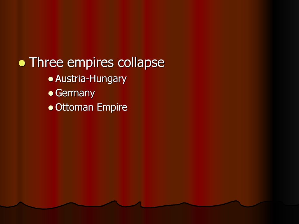 Three empires collapse