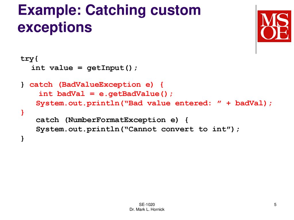 Exceptions one last time ppt download