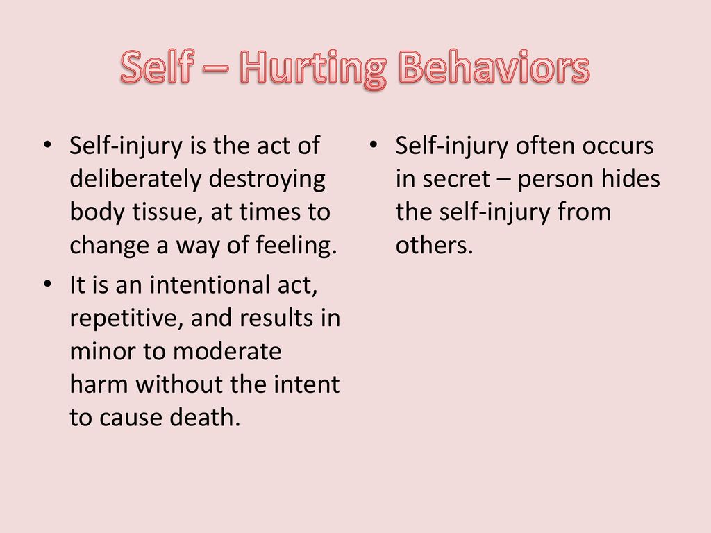 Recognizing Signs of Hurting Self or Others - ppt download