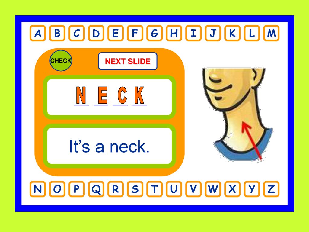 Parts Of The Body Spelling Game Ppt Download
