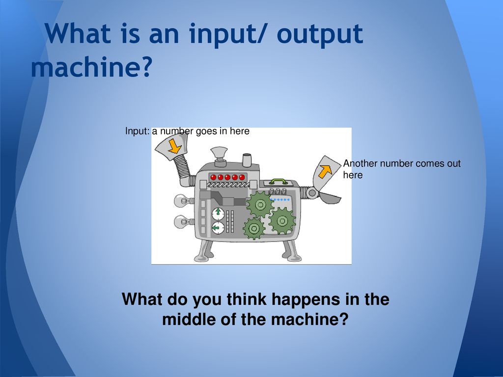 Input output machines ppt download