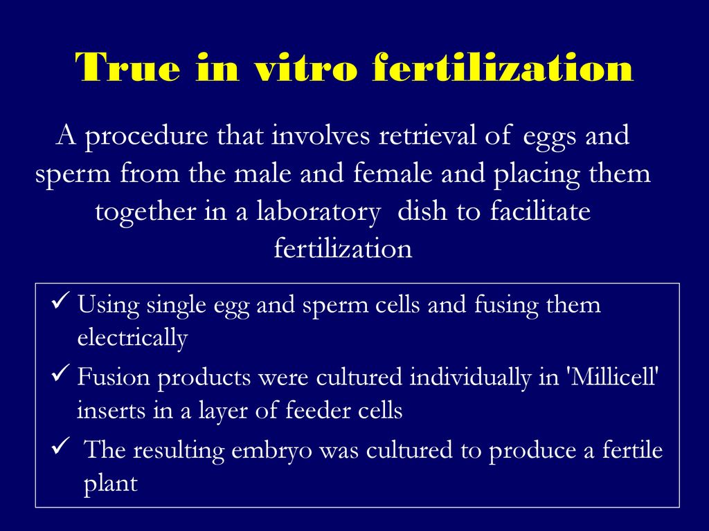 True in vitro fertilization