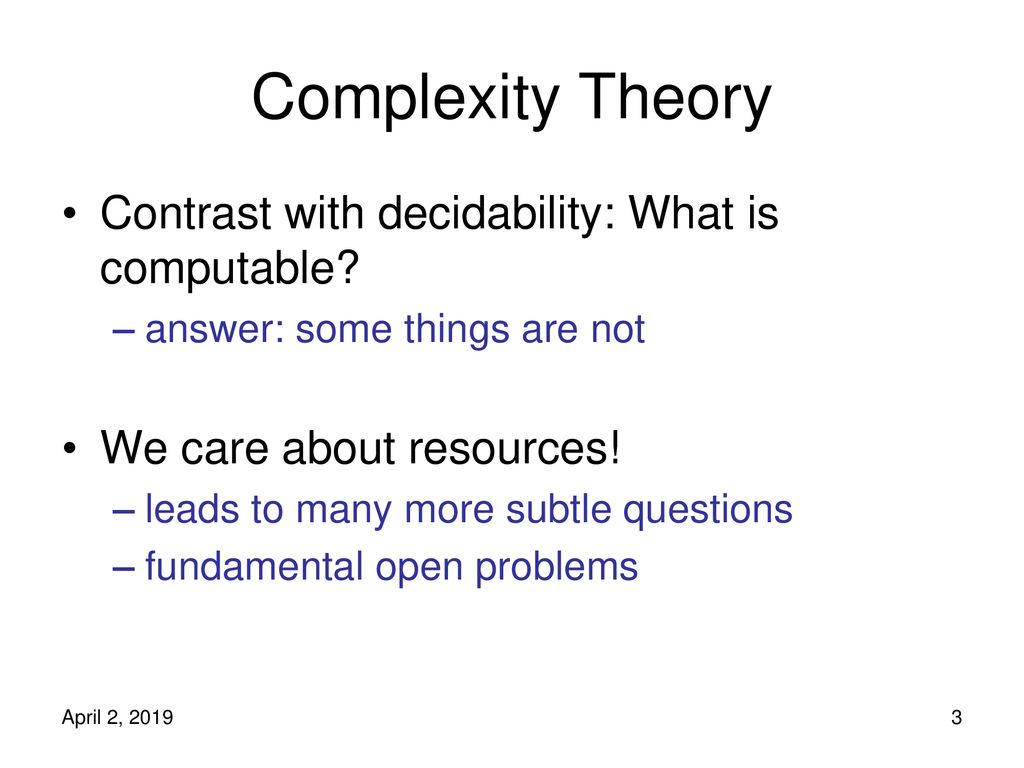 CS151 Complexity Theory Lecture 1 April 2, Ppt Download