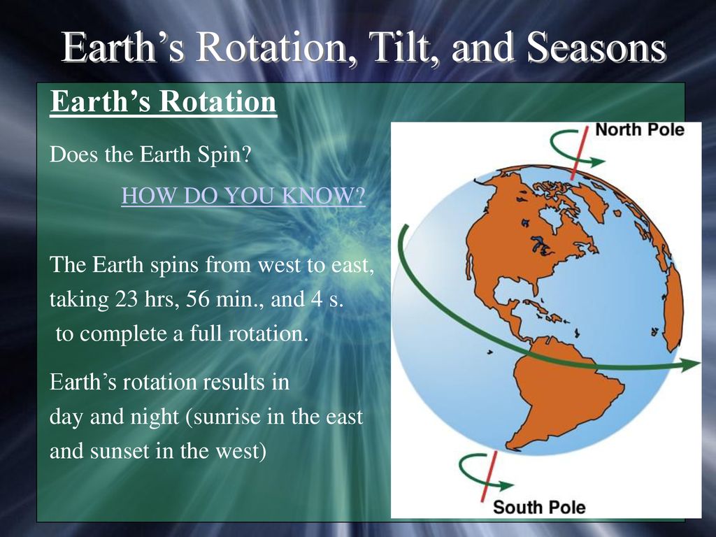 Earth's Rotation, Tilt, and Seasons - ppt download
