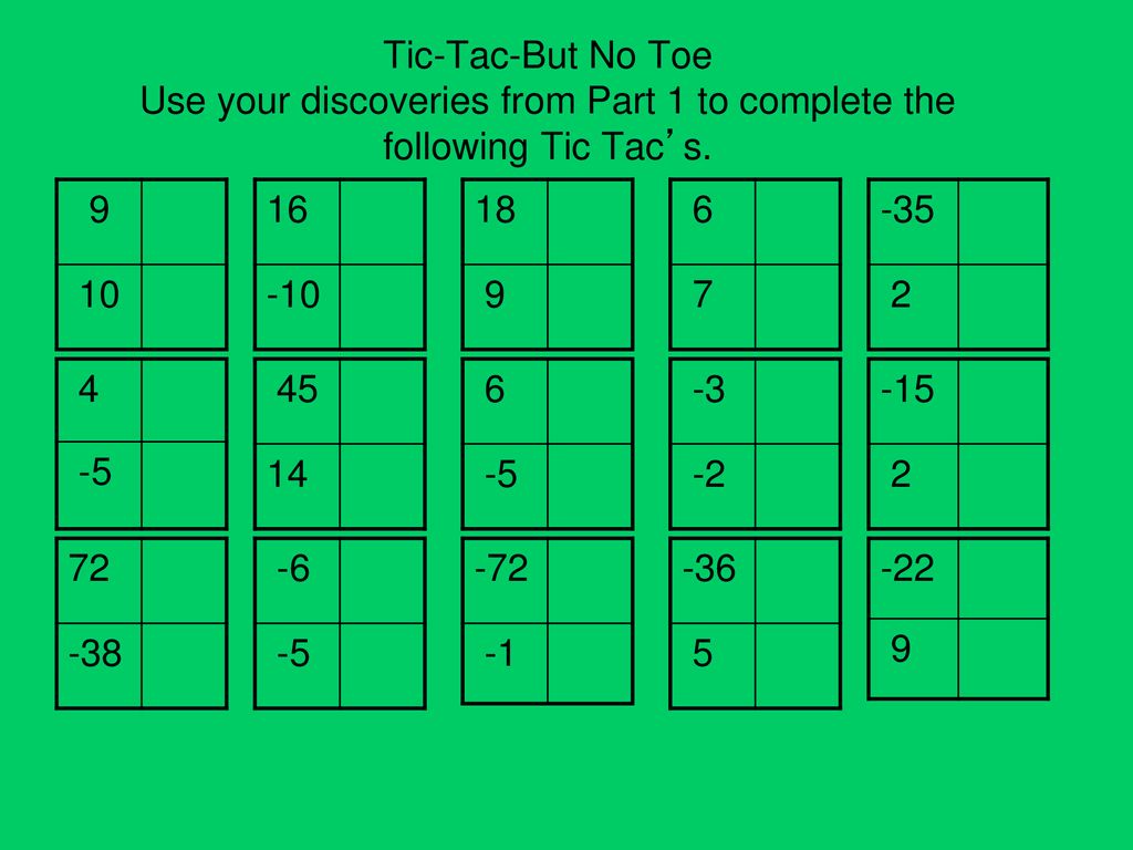 Tic Tac Toe Method 