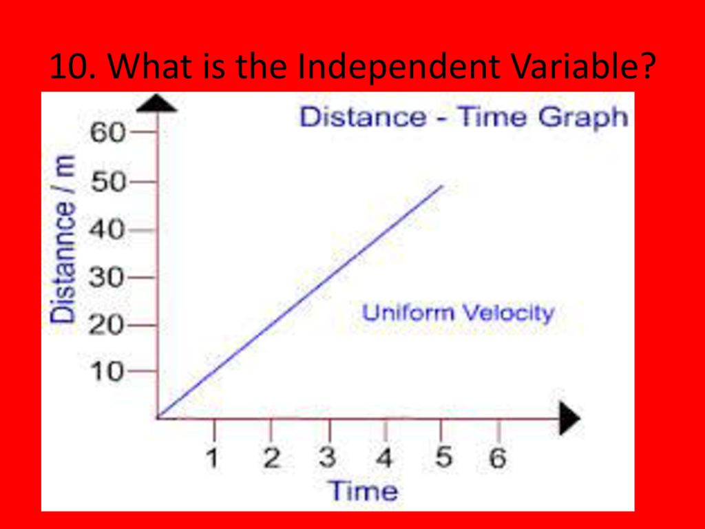 10. What is the Independent Variable