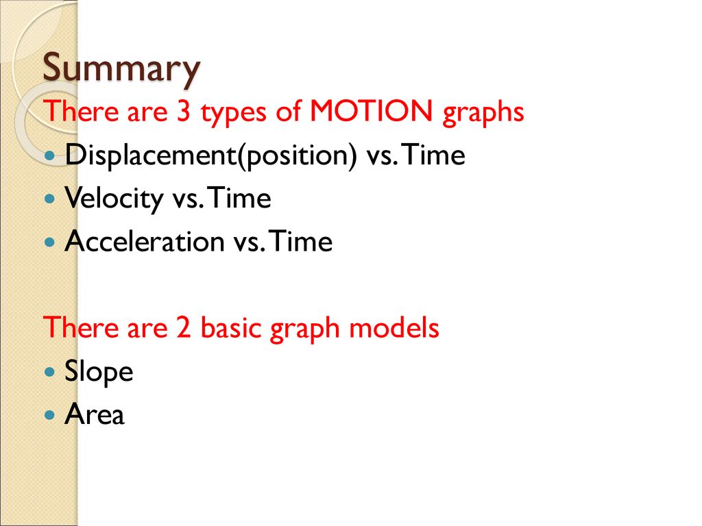 Motion Graphs AP Physics C. ppt download