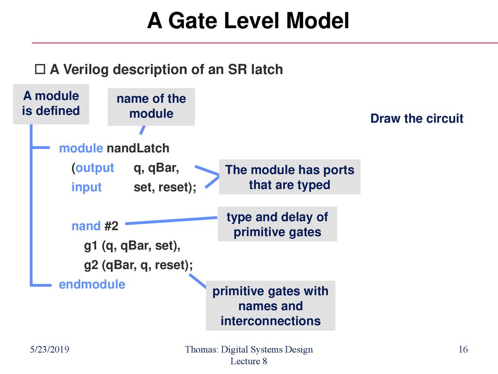 332437 Lecture 8 Verilog and Finite State Machines ppt download