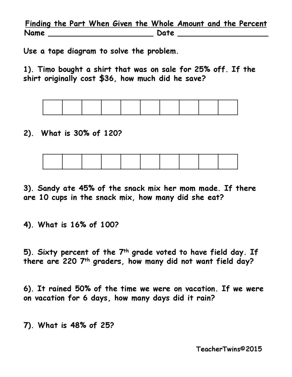 Finding The Part When Given The Whole Amount And The Percent Ppt Download finding-the-part-when-given-the-whole-amount-and-the-percent-ppt-download