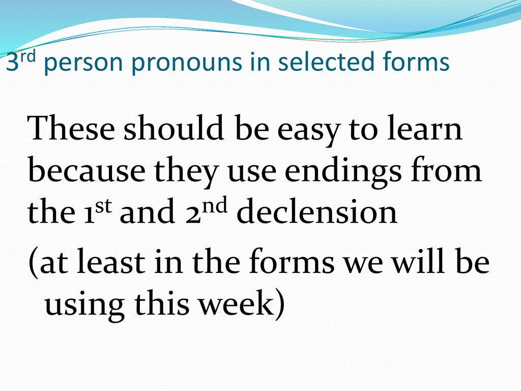 3rd person pronouns for essays