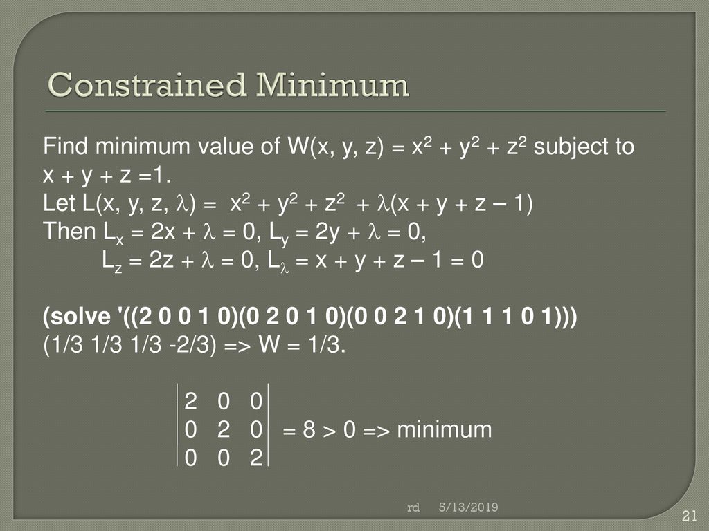 Lagrange Multipliers Ppt Download Lagrange Multipliers Ppt Download