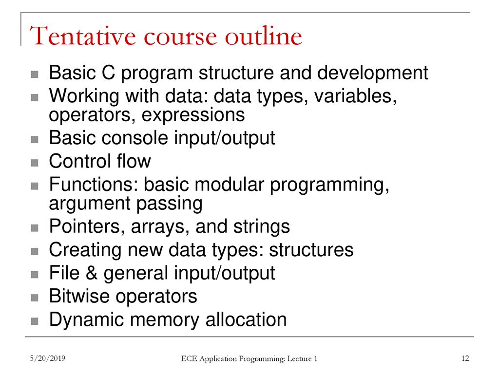 EECE.2160 ECE Application Programming - ppt download