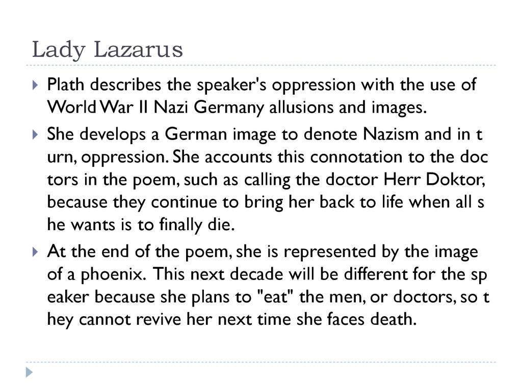 Lady Lazarus September 18 Ppt Download