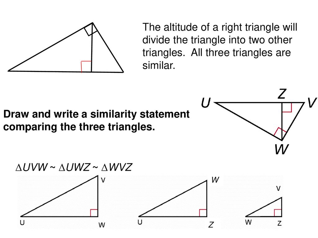 BELLWORK 1. Write a similarity statement comparing the two triangles