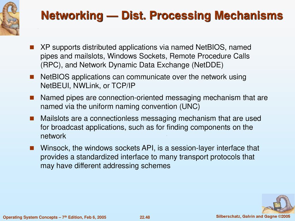 Networking — Dist. Processing Mechanisms