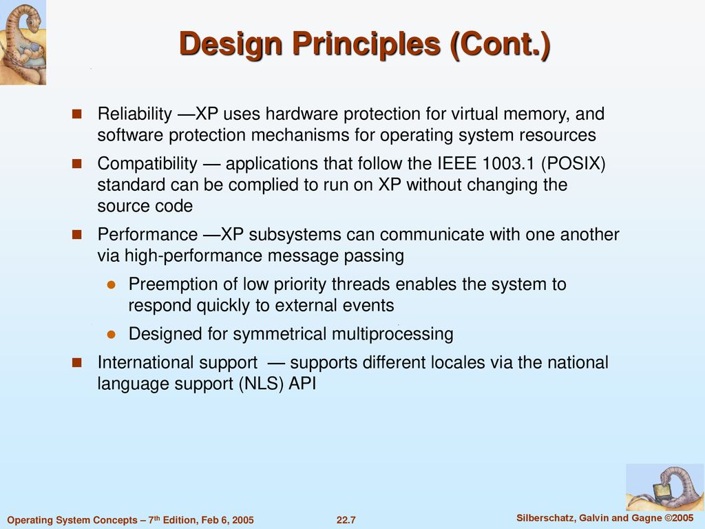 Design Principles (Cont.)