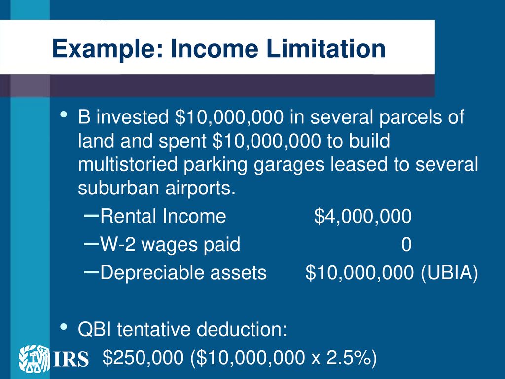IRC 199A Overview Qualified Business Deduction ppt download
