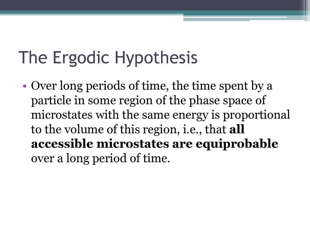 statement of ergodic hypothesis