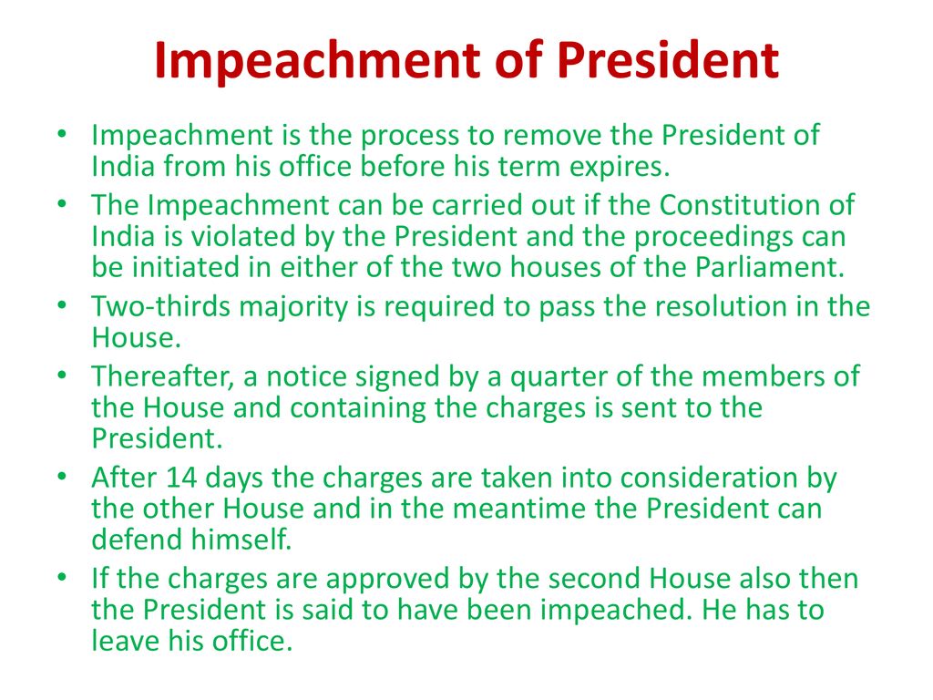 impeachment of president of india