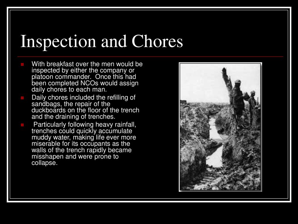 Inspection and Chores