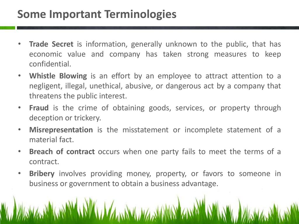 Some Important Terminologies