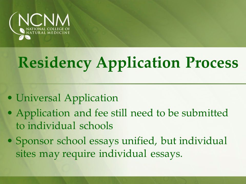 NCNM Residency Program ppt download