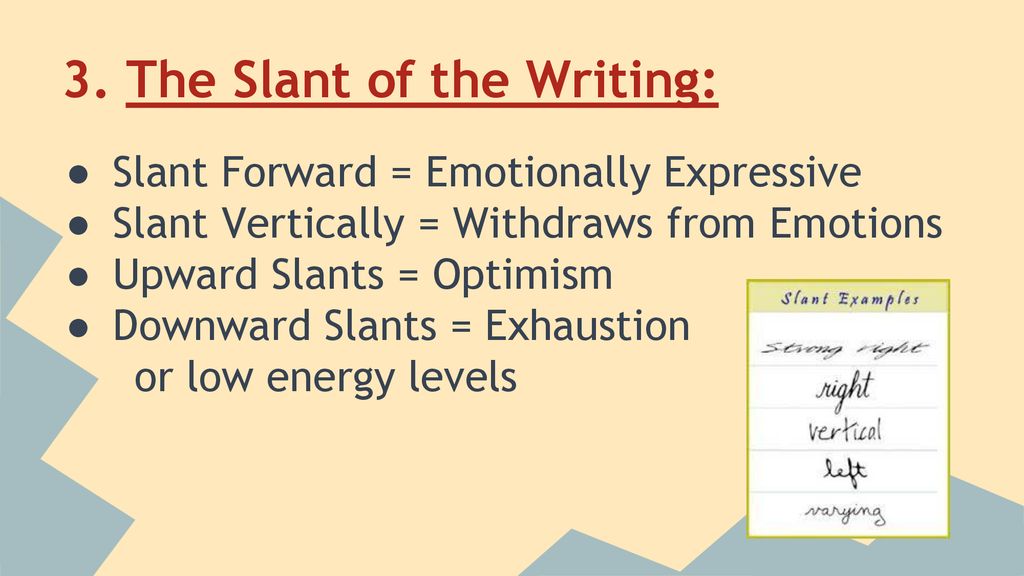 3. The Slant of the Writing: