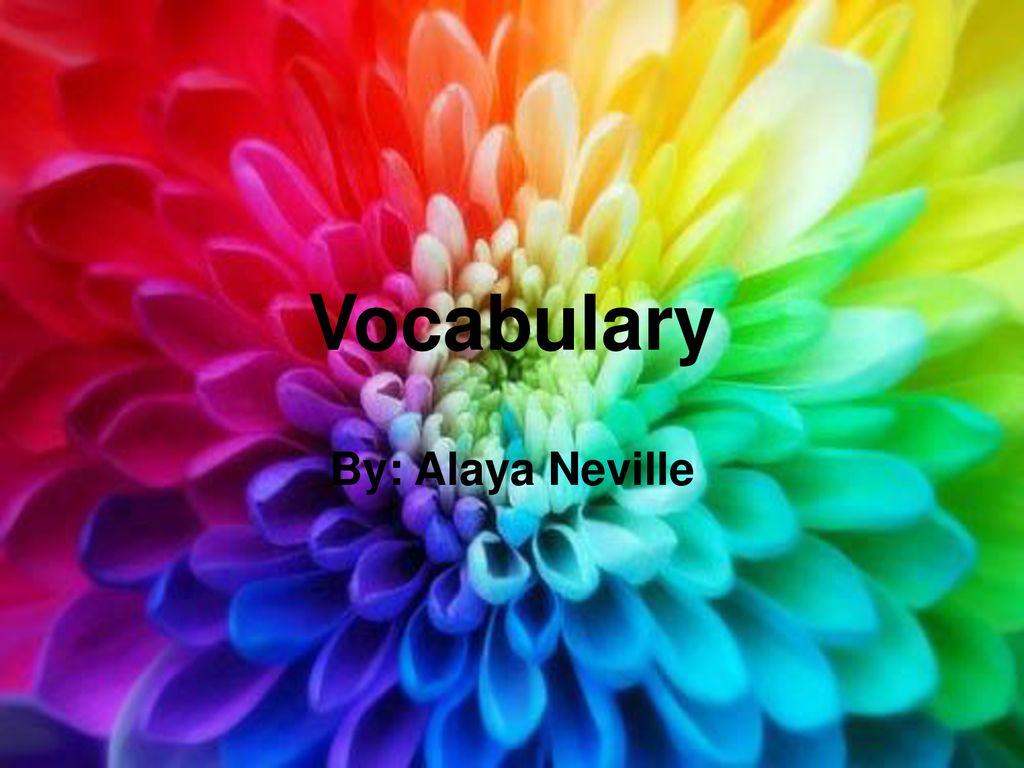 Vocabulary By: Alaya Neville. - ppt download