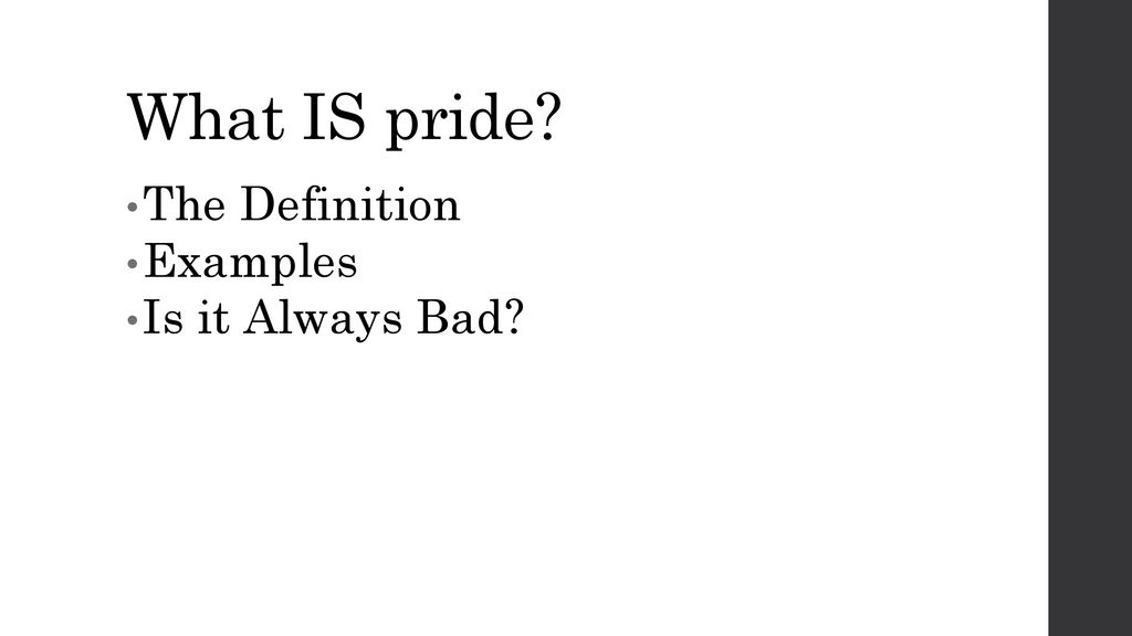 What IS pride The Definition Examples Is it Always Bad