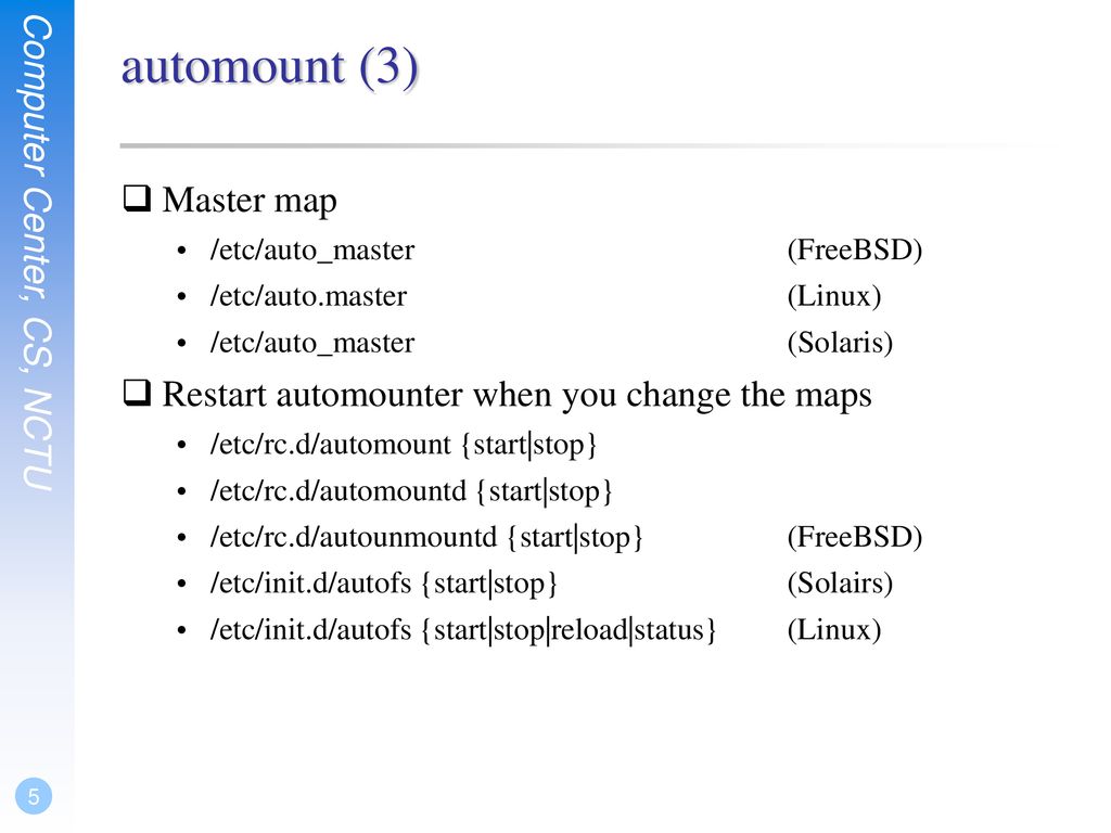 Automounter 1 3
