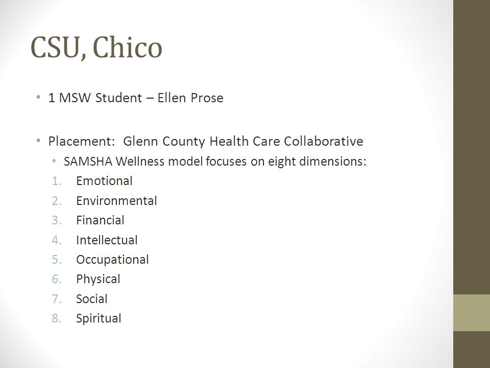 CSU, Chico 1 MSW Student – Ellen Prose