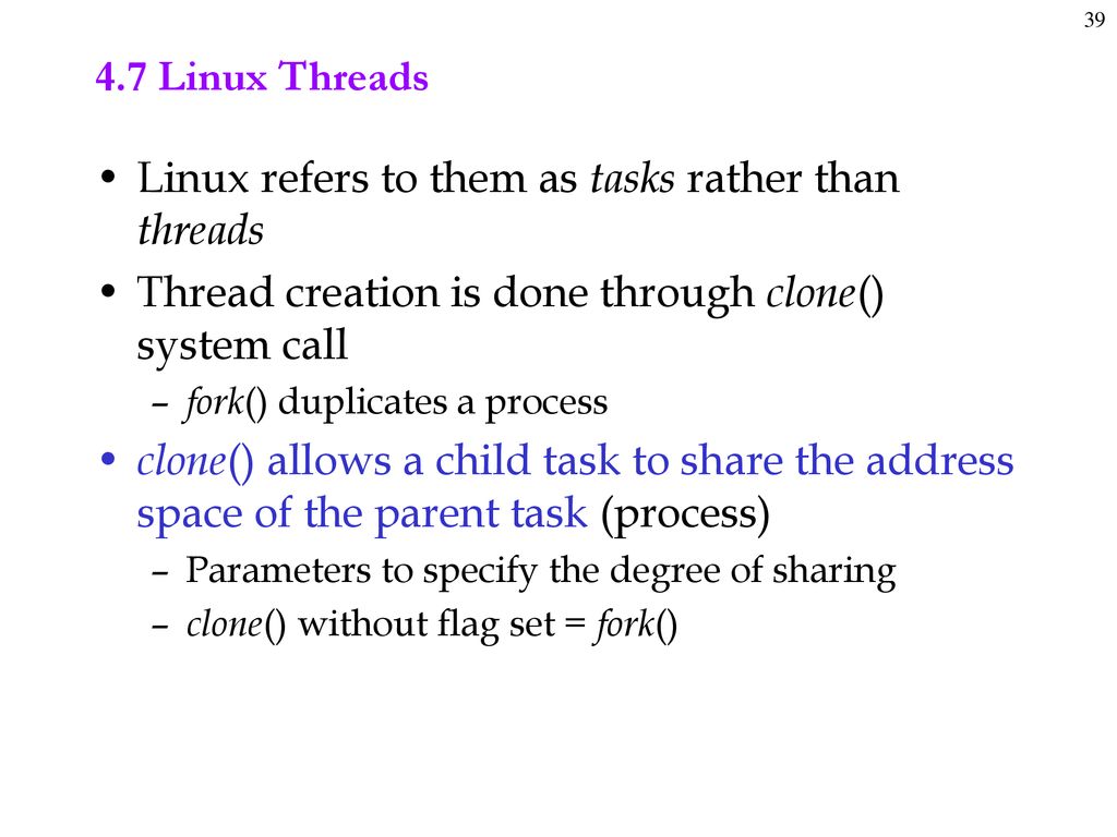 Chapter 4 Threads “Most modern applications are multithreaded” - ppt ...