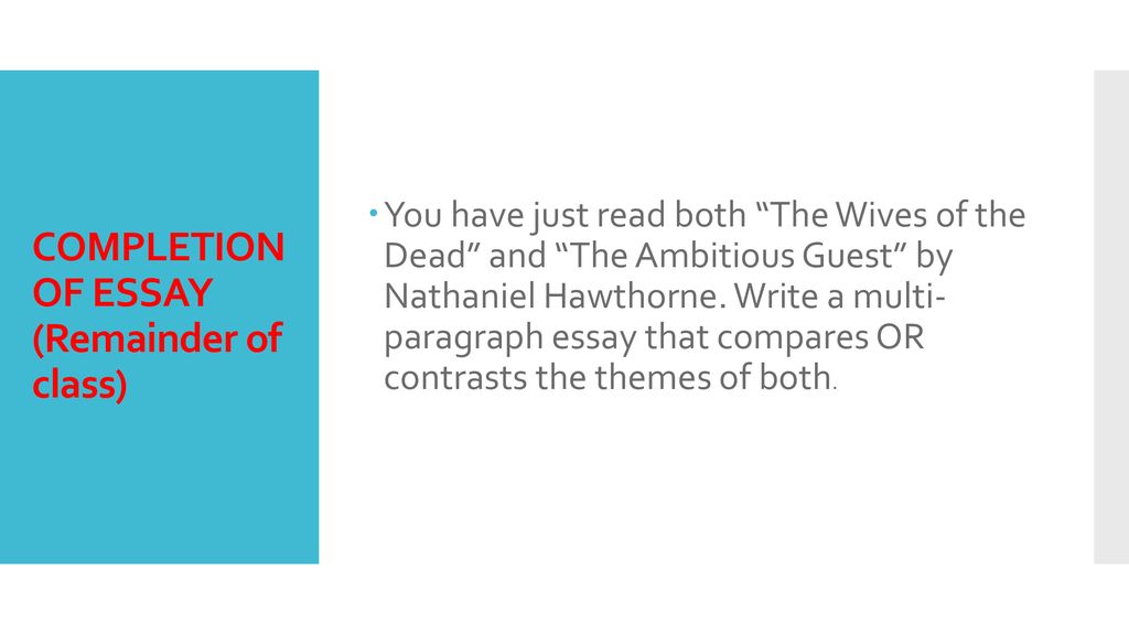 nathaniel hawthorne the wives of the dead