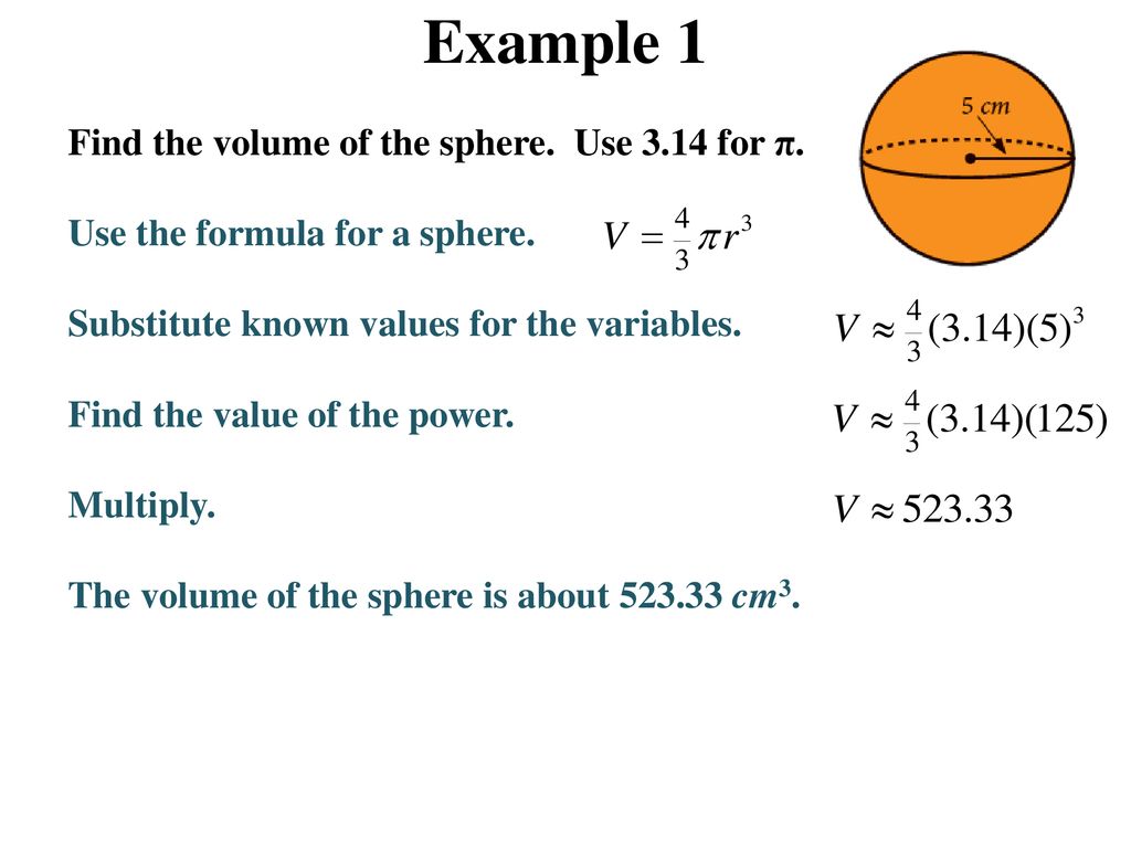 Lesson 26.26 Core Focus on Geometry Volume of Spheres. - ppt download