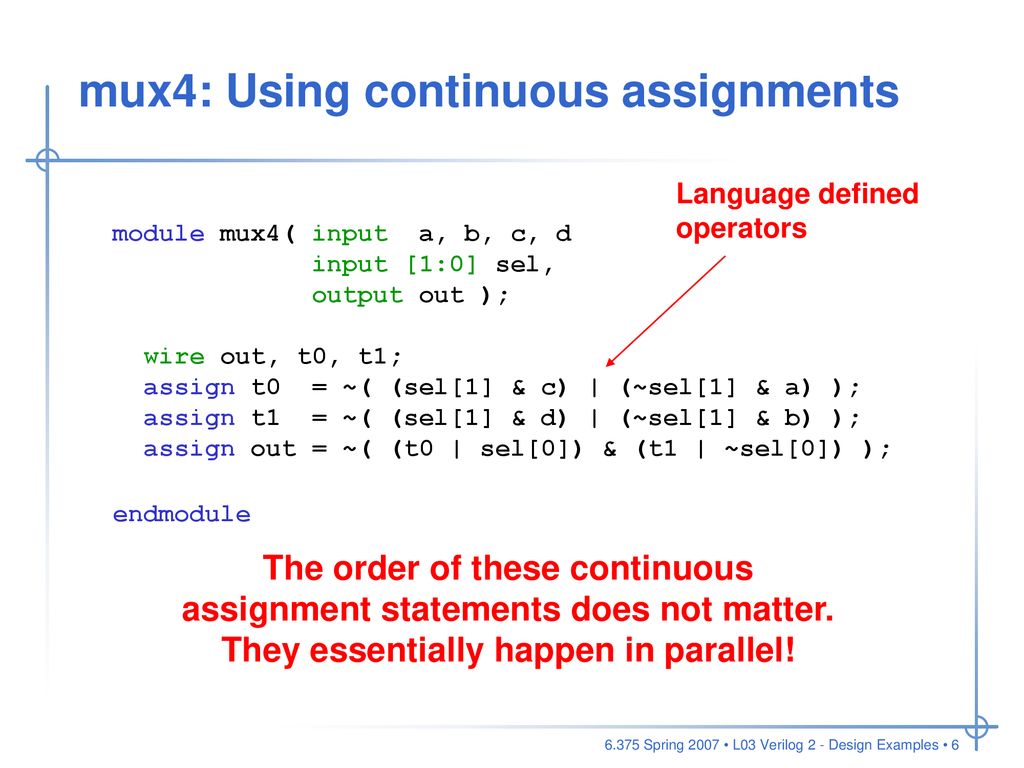 Verilog 2 - Design Examples - ppt download