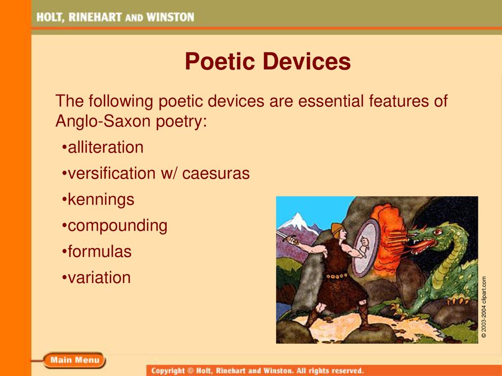Anglo-Saxon Poetic Devices. - ppt download