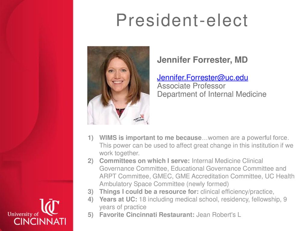 Welcome to the University of Cincinnati’s Women in Medicine & Science ...