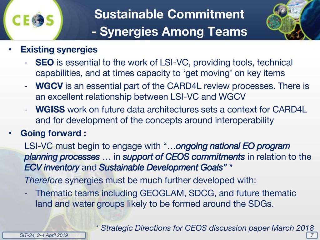 Sustainable Commitment - Synergies Among Teams