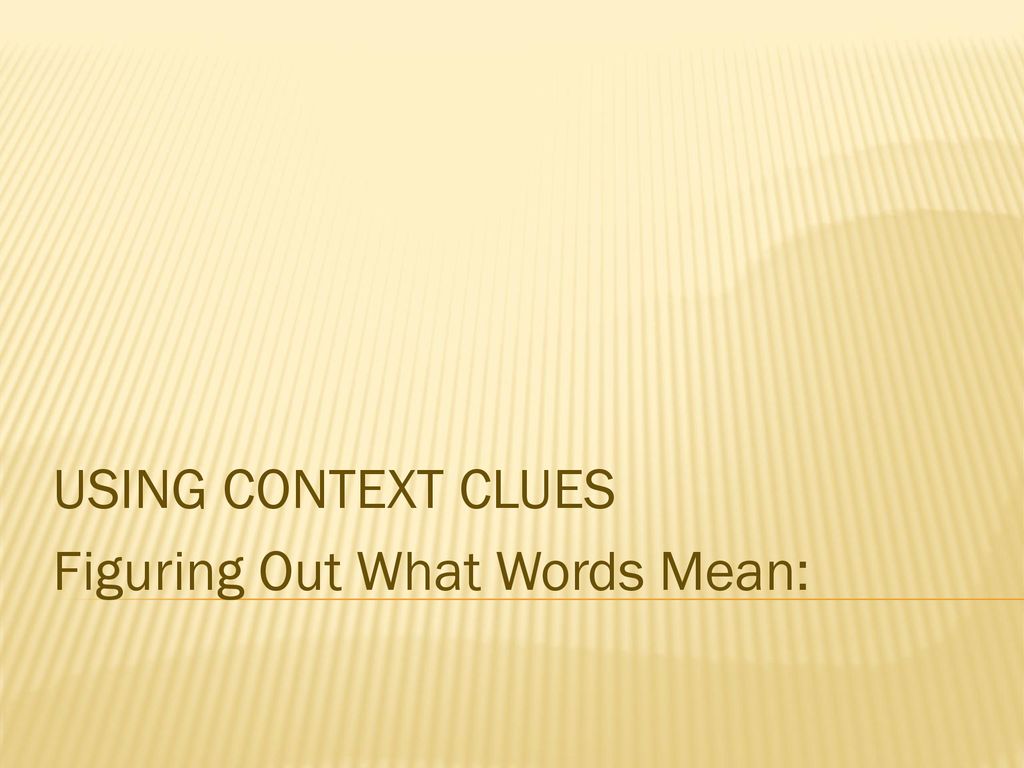 what words mean presentation