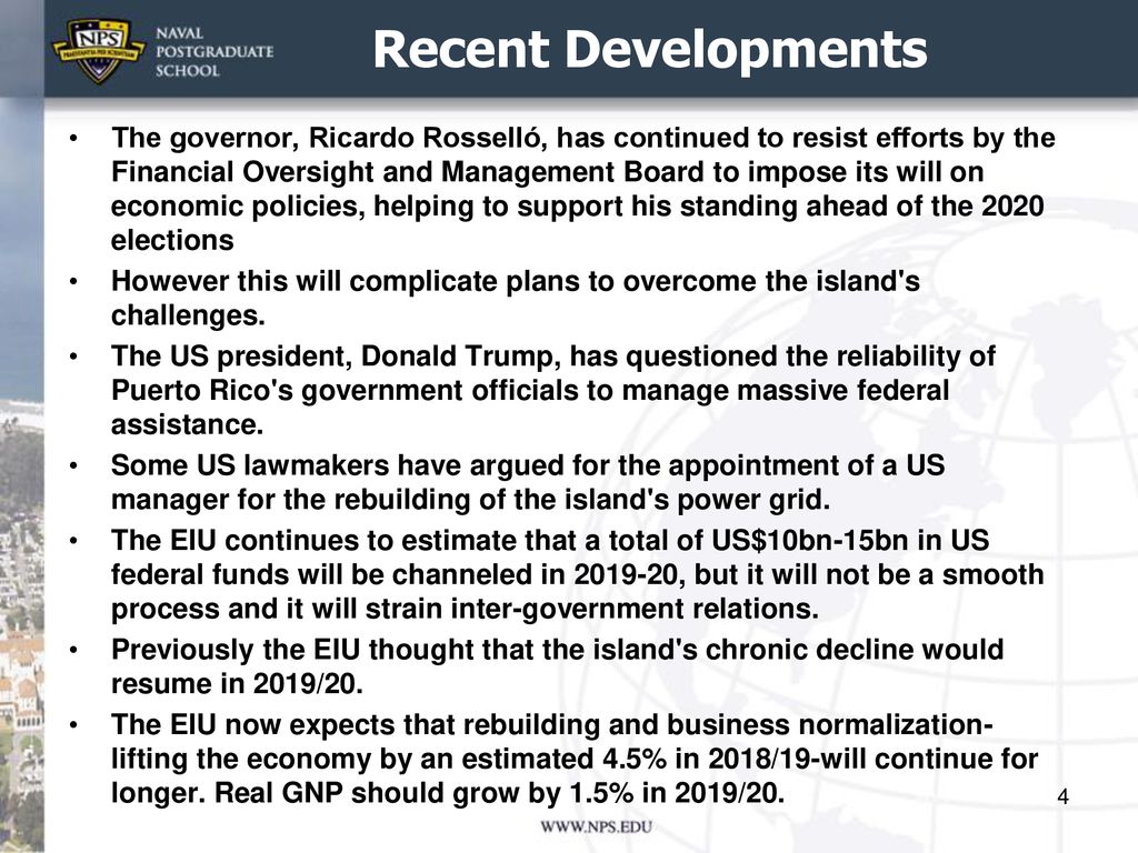 NS4540 Winter Term 2019 Puerto Rico: Outlook ppt download