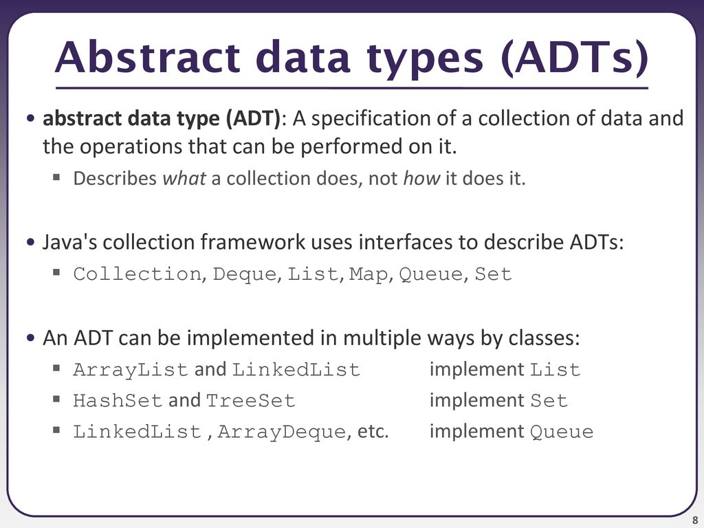 CSE 373 Java Collection Framework reading: Weiss Ch. 3, ppt download