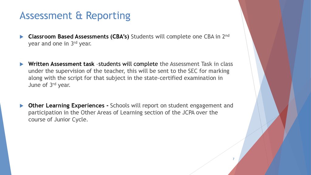 Assessment & Reporting