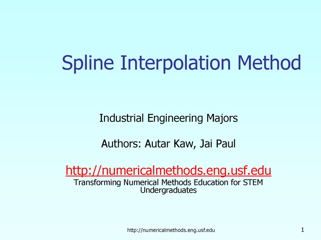 Spline Interpolation Method - ppt download