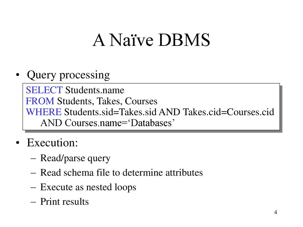 Lecture 18: DMBS Overview and Data Storage - ppt download