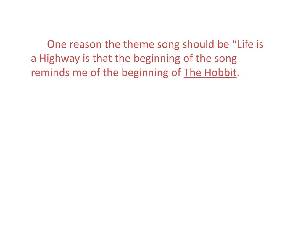thesis statement the hobbit